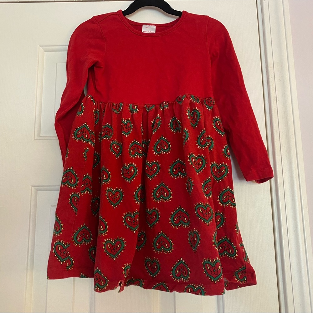 Hanna Andersson Holiday Heart Dress 110 (5)